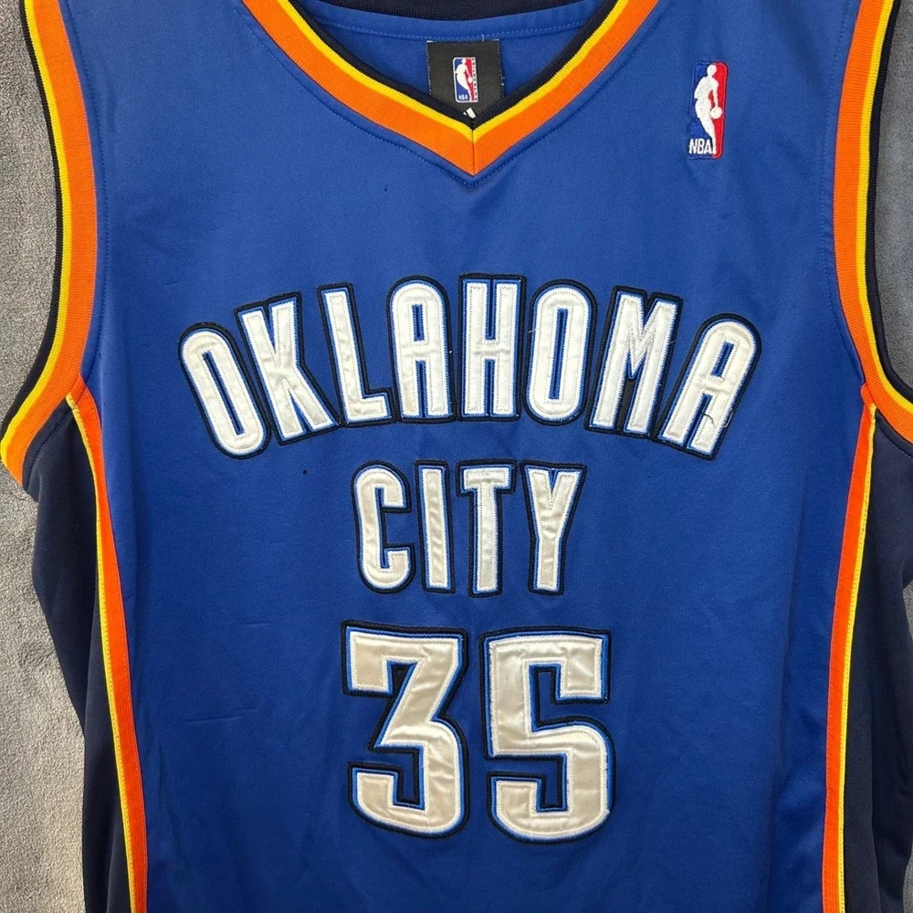 Adidas Oklahoma City Thunder Kevin Durant 35 NBA Jersey Blue Mens 56 XL‎